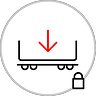 en empty wagon locked icon db cargo